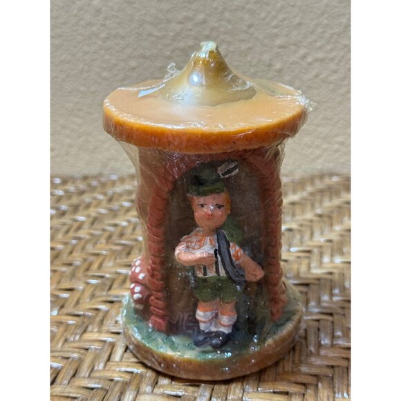 Handbemalt Gunter Candle WithGerman Alphine Boy Bavarian Figurine New Old Stock - Picture 1 of 6